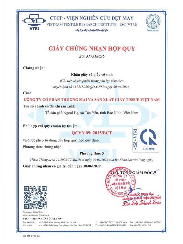 Công Ty CP Thương Mại Và Sản Xuất Giấy Tissue Việt Nam